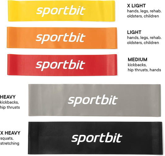 SPORTBIT Exercise Resistance Bands Set of 5