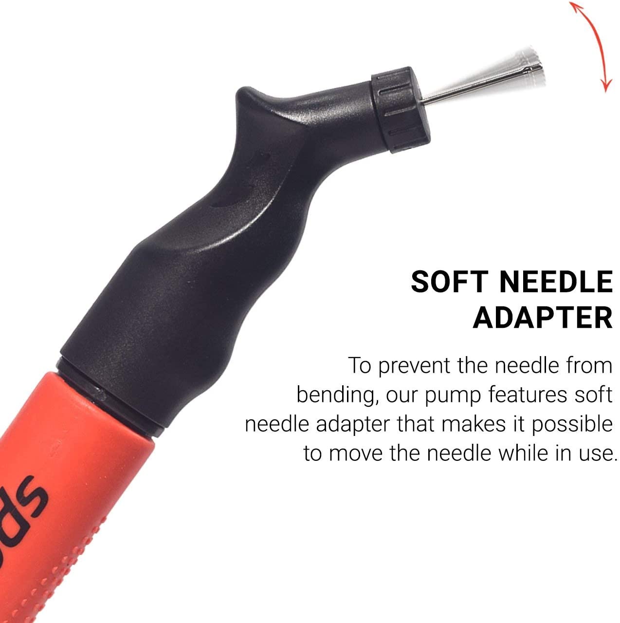 SPORTBIT Ball Pump Red with 5 needles - Push & Pull Inflating System