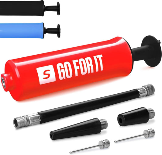 SPORTBIT Ball Pump for Sports Balls - Air Pump for Balls with 5 Needles, Basketball Pump, Soccer Ball Pump, Volleyball Pump, Football Pump