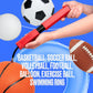 SPORTBIT Ball Pump for Sports Balls - Basketball Pump with Storage and Extra Ball Pump Needles