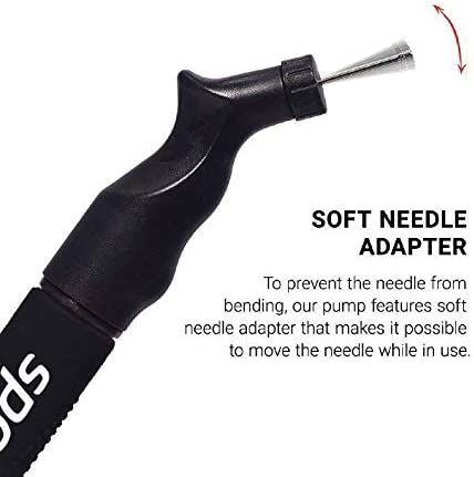 SPORTBIT Ball Pump Black with 5 needles - Push & Pull Inflating System